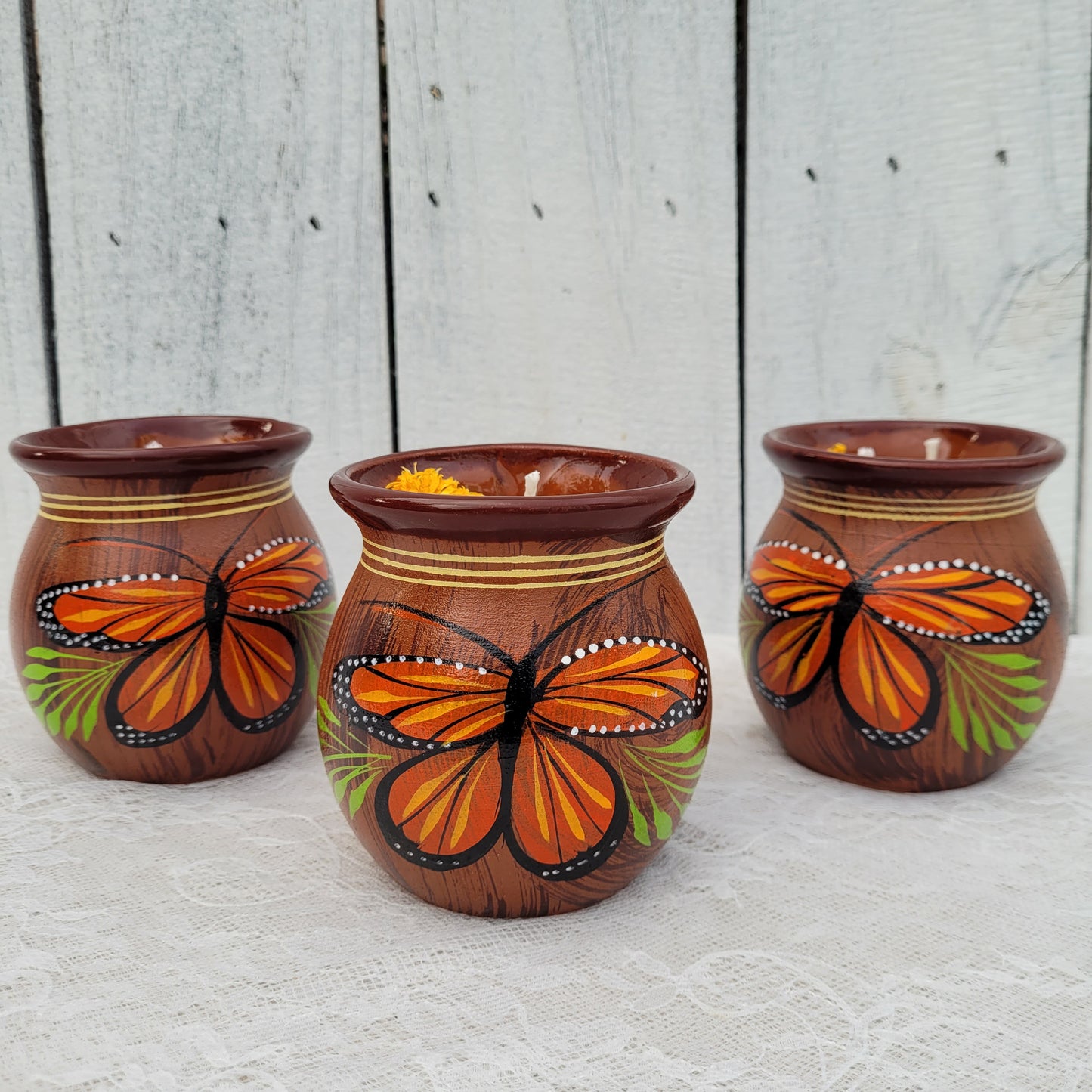Monarch Butterfly Día de los Muertos Candle – PRE ORDER
