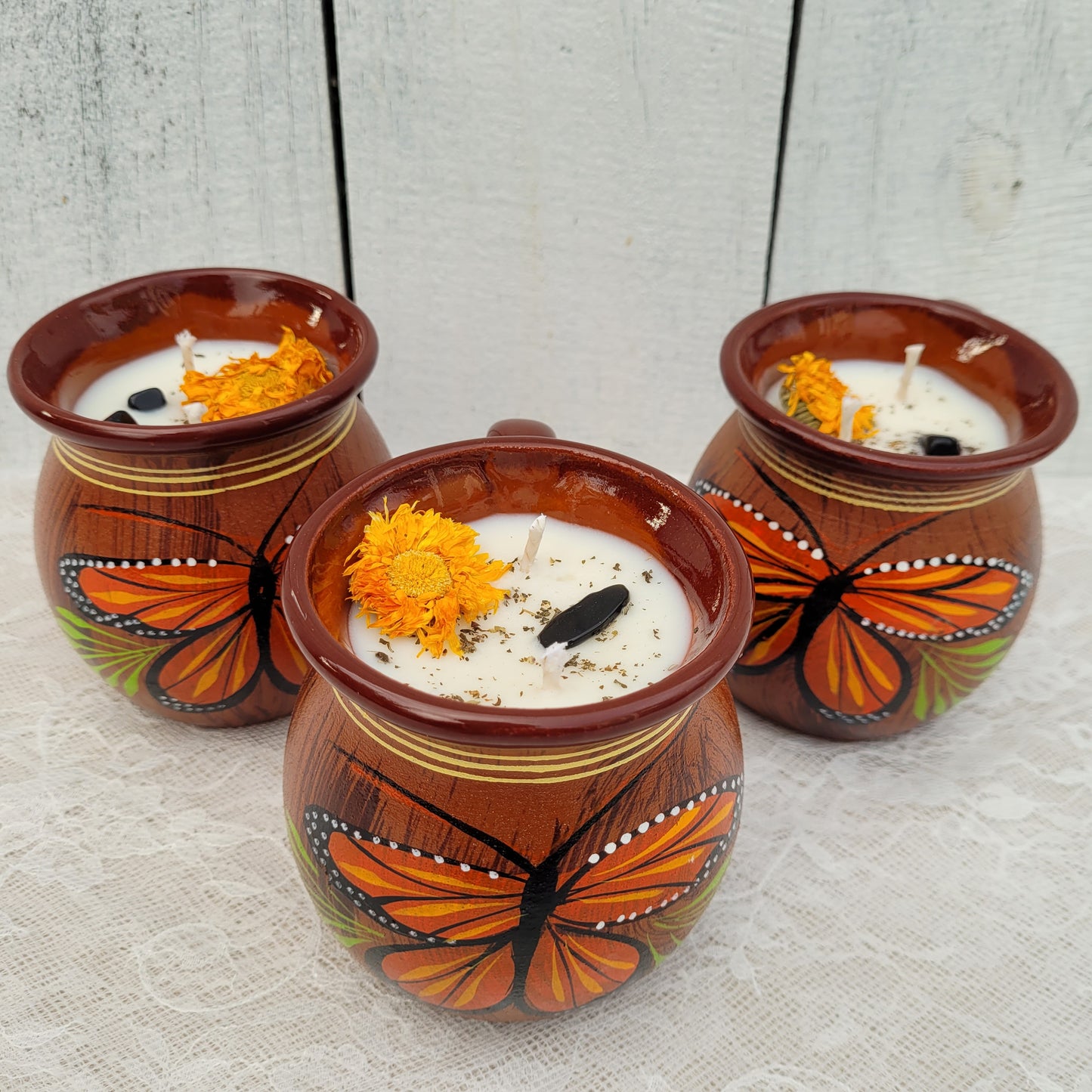 Monarch Butterfly Día de los Muertos Candle – PRE ORDER