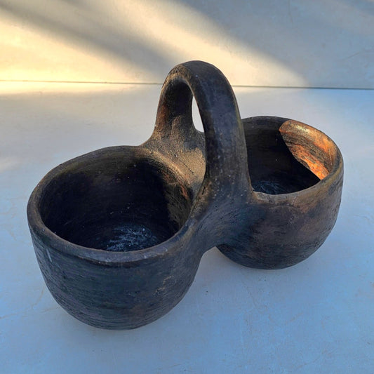 Barro Negro Double Bowl