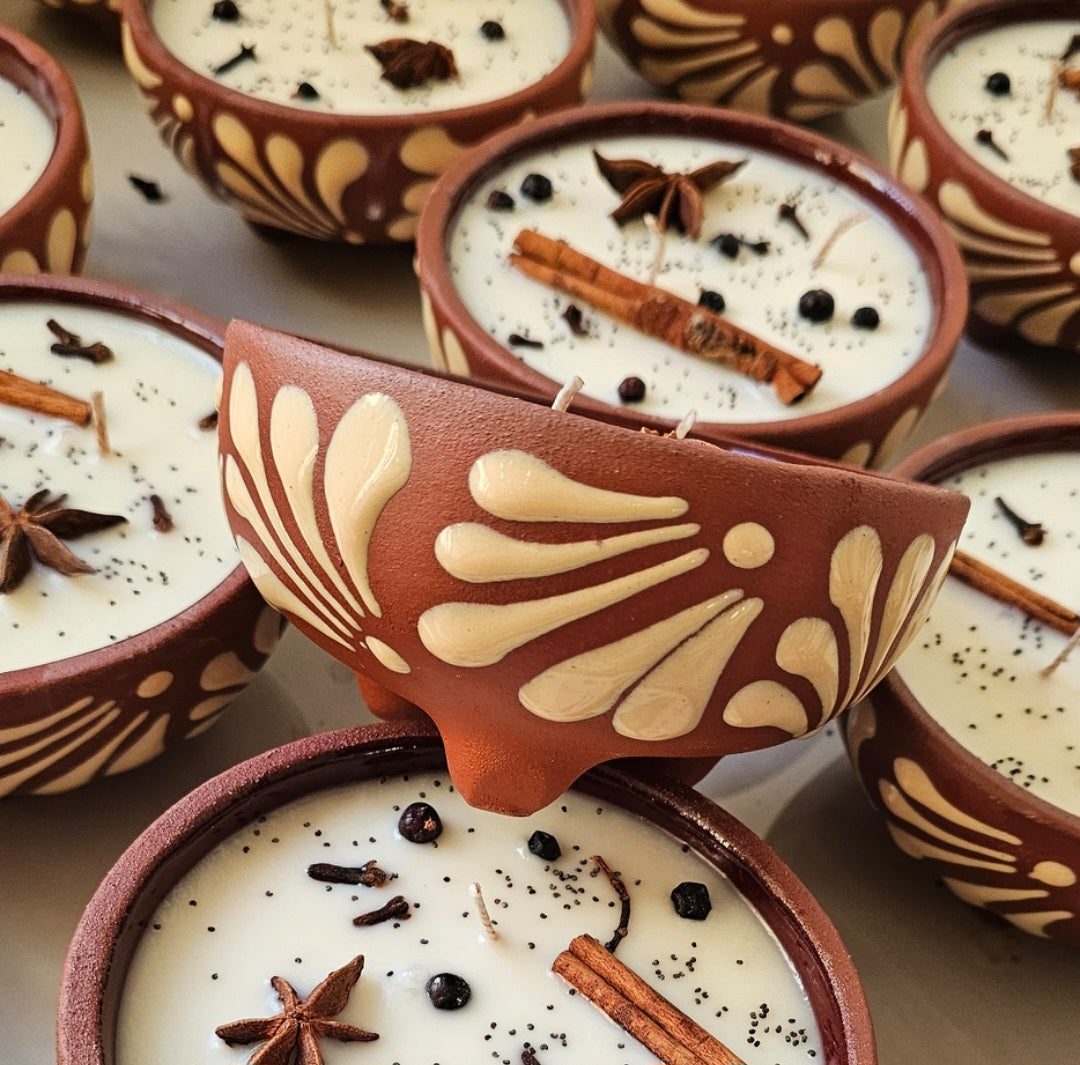 Molcajete Mexican Candle - modern brown & nude PRE ORDER