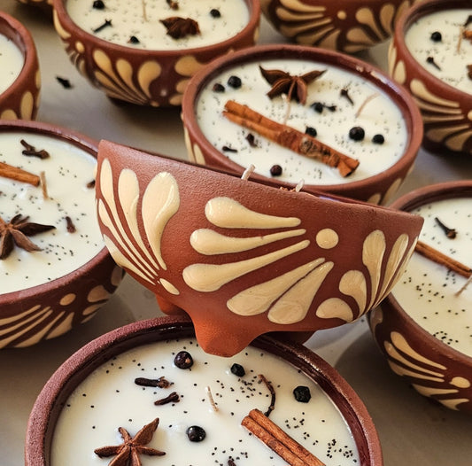 Molcajete Mexican Candle - modern brown & nude PRE ORDER