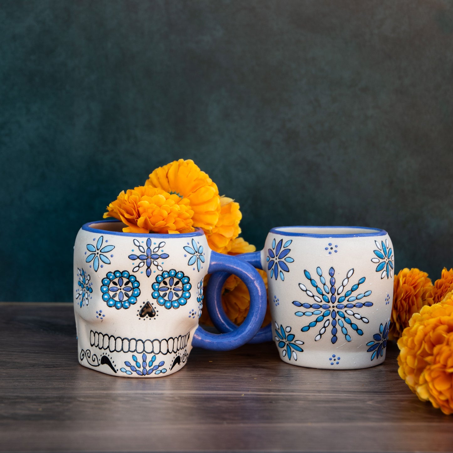 Pastel sugar skull mugs