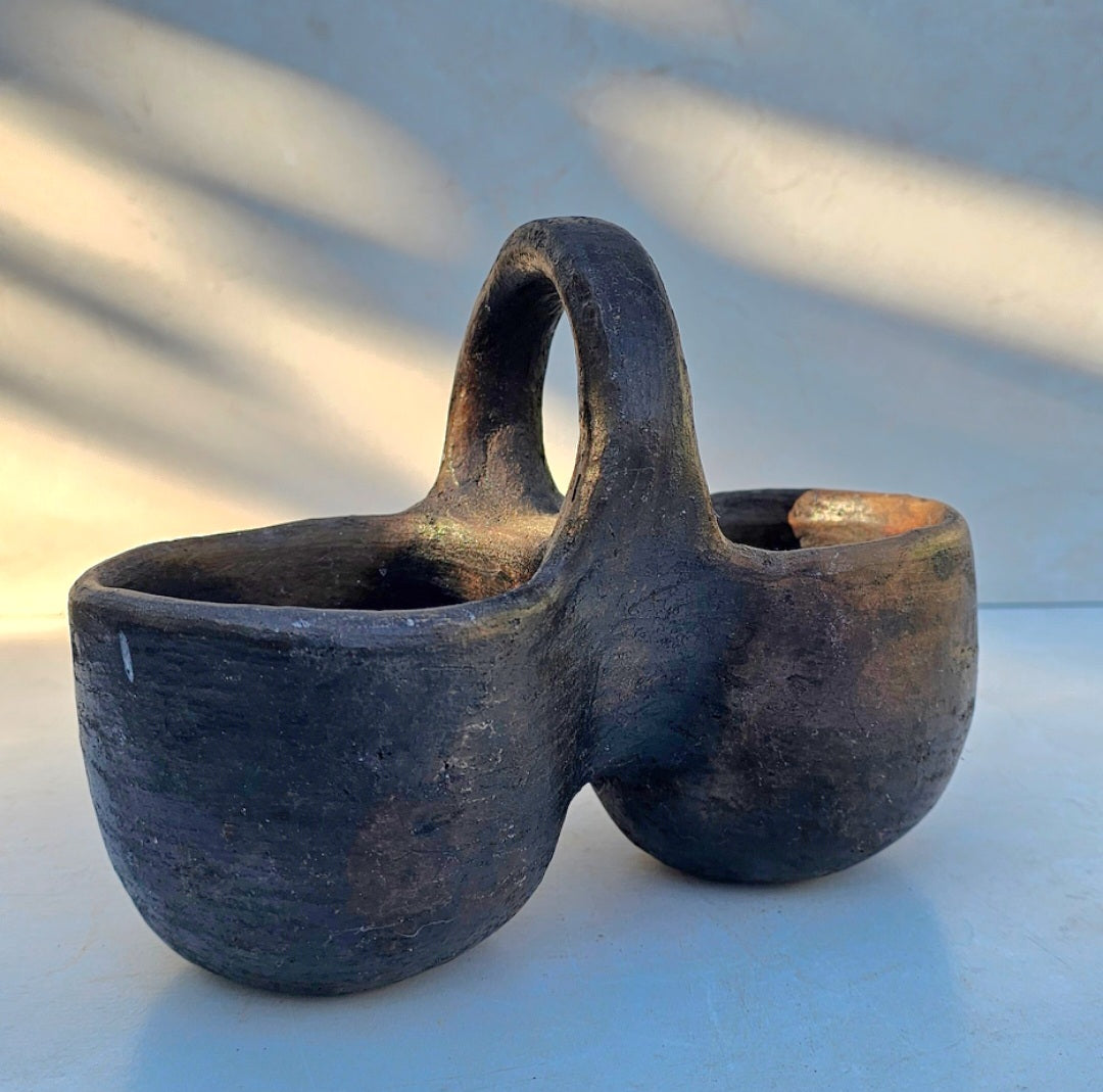 Barro Negro Double Bowl