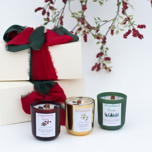 Christmas candle trio